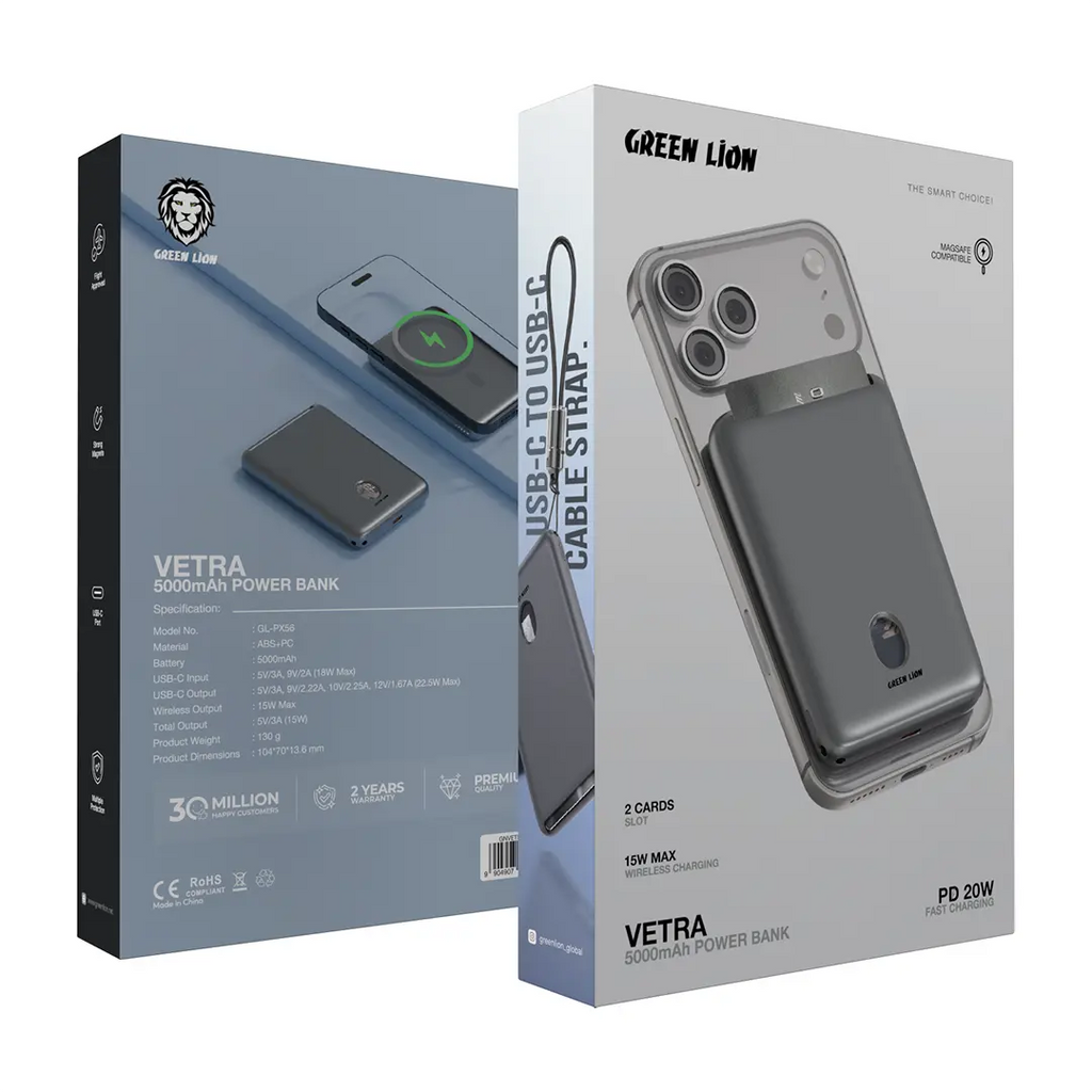 GREEN LION VETRA 5000MAH POWER BANK