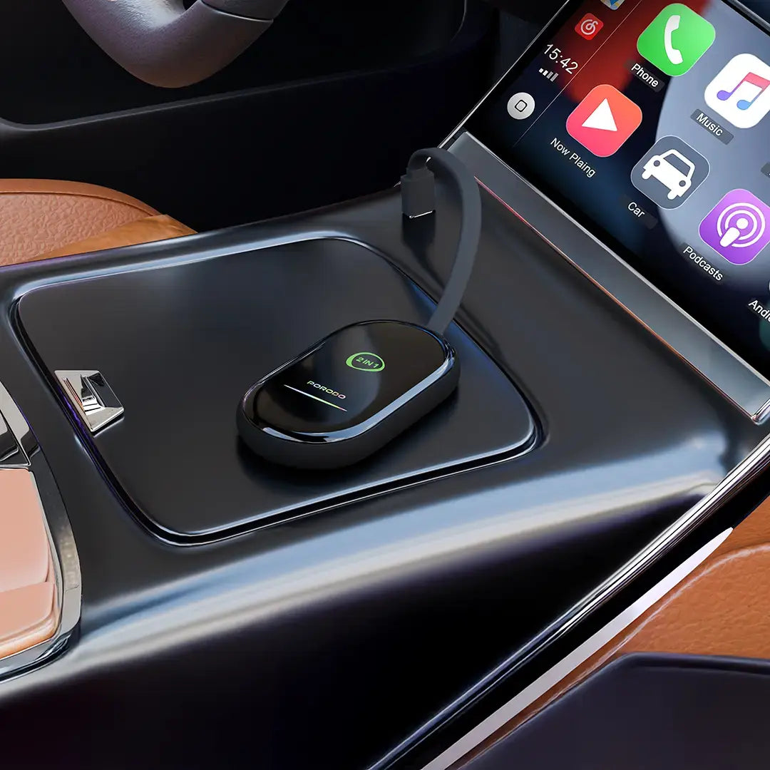PORODO PLAY-X 2in1 WIRELESS ANDROID CARPLAY ADAPTOR WITH WIFI AND BLUETOOTH