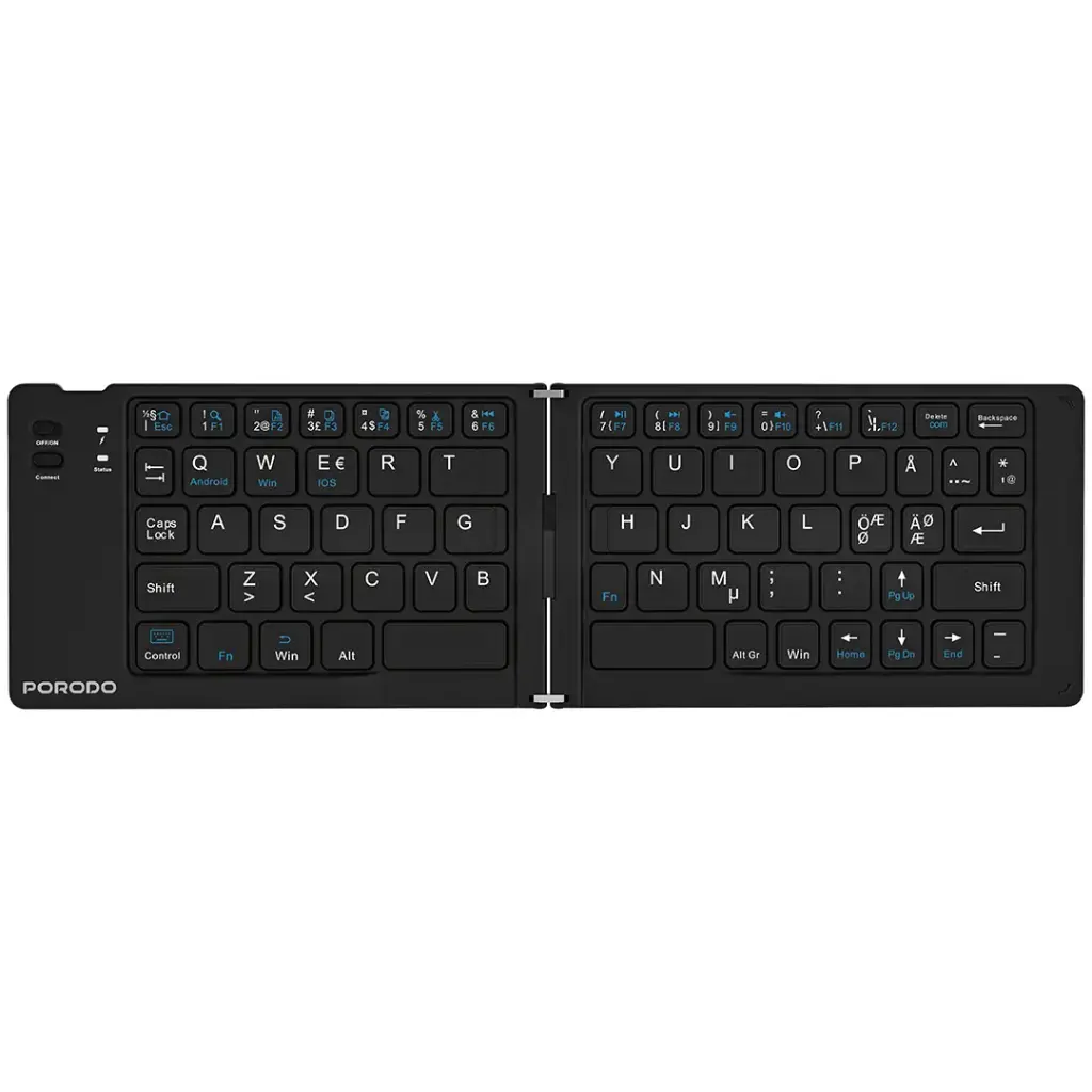 PORODO 6in1 KEYBOARD & MOUSE SET MAGNETIC CABLE,PHONE STAND&TRAVEL CASE