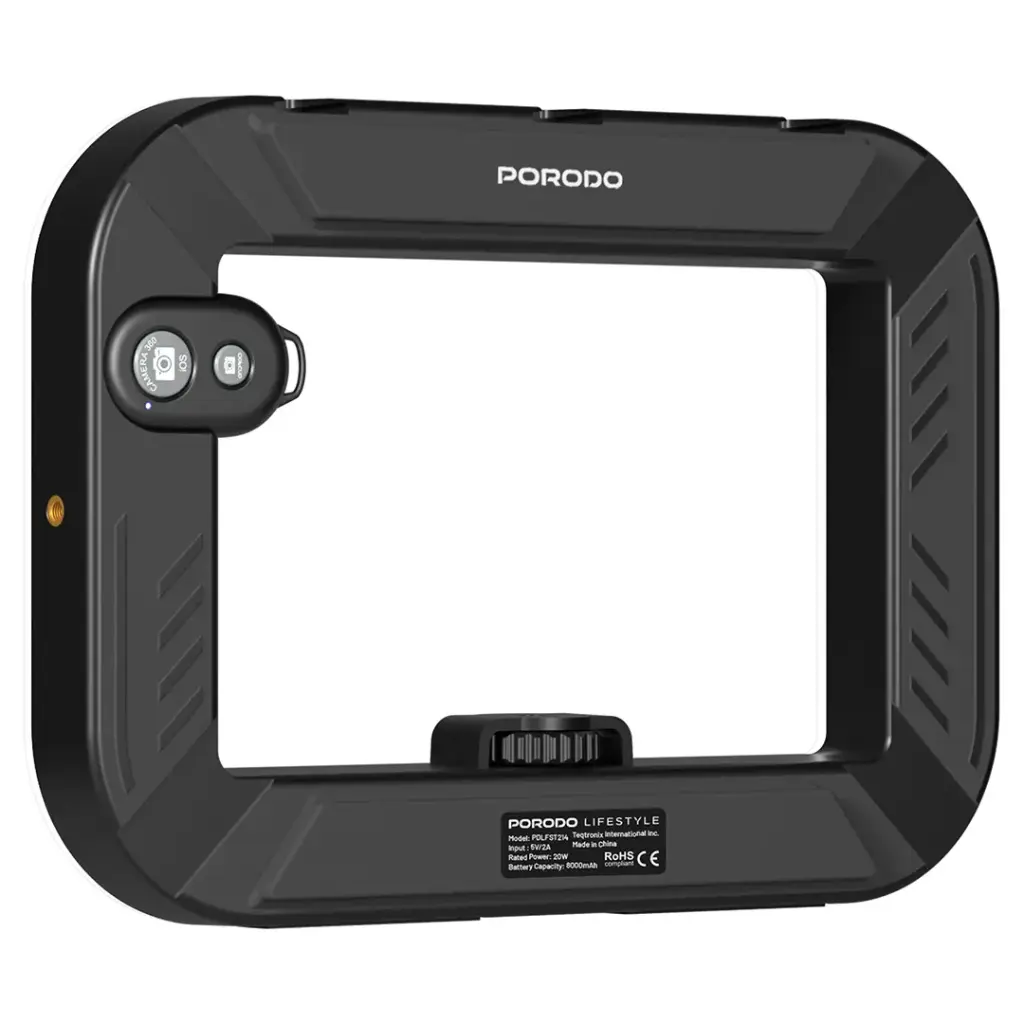 PORODO LIFESTYLE VLOGGING LIGHT WITH TRIPOD&SHUTTER BUTTON