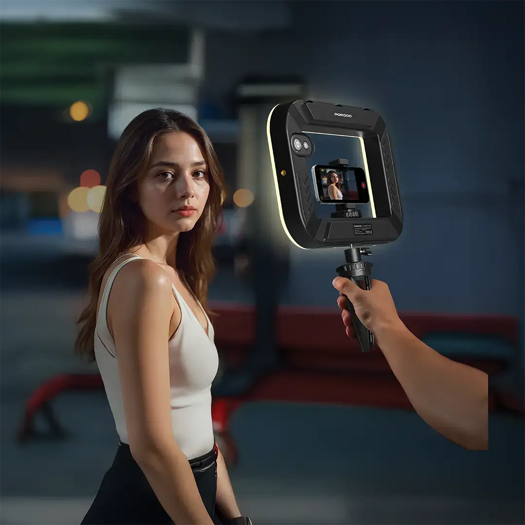 PORODO LIFESTYLE VLOGGING LIGHT WITH TRIPOD&SHUTTER BUTTON