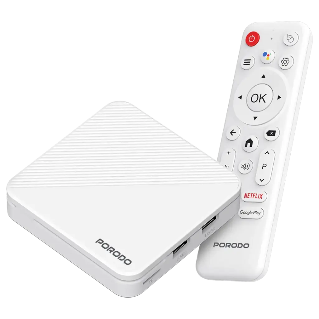 PORODO ECHOBOX 4K ANDROID TV BOX WITH 2GB+16GB STORAGE