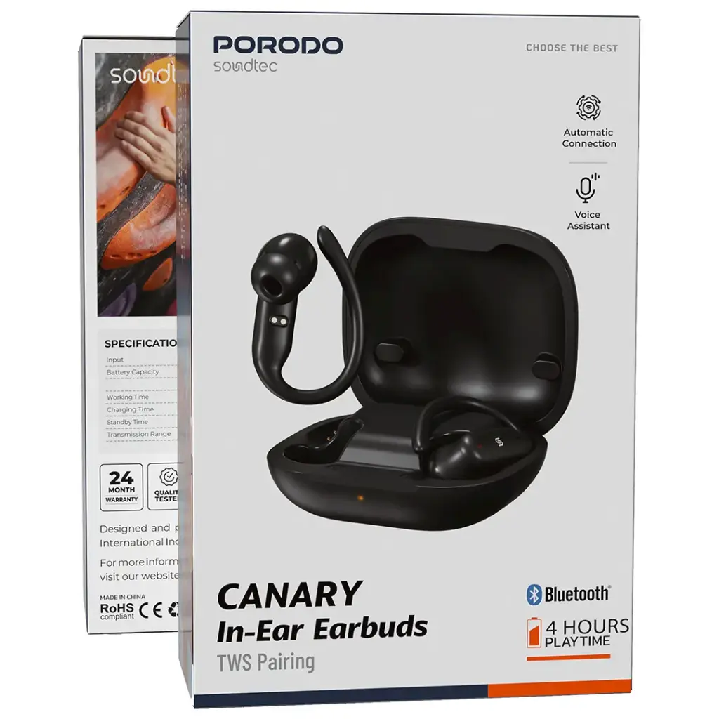 PORODO SOUNDTEC CANARY TWS IN EAR 400MAH