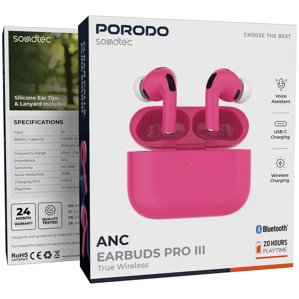 PORODO SOUNDTEC AIRPODS PRO 3 ANC