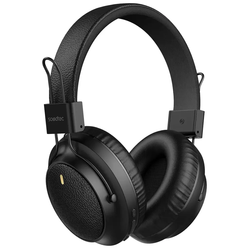 PORODO SOUNDTEX SMOOTH-TOUCH 400MAH BLUETOOTH HEADPHONE WITH LEATHER FINISH