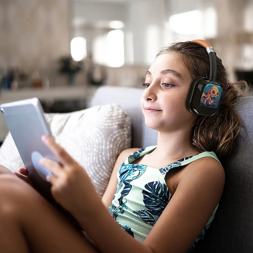 PORODO SOUNDTEC YOTOWAVE KIDS WIRELESS HEADPHONE BLACK+ORANGE