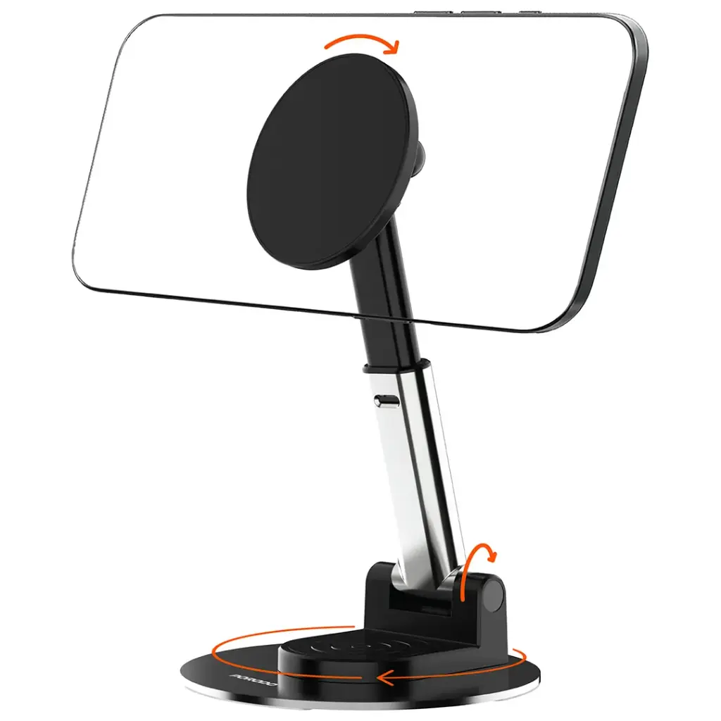 porodo MAGNETIC PHONE HOLDER ADJUSTABLE TELESCOPIC ROD