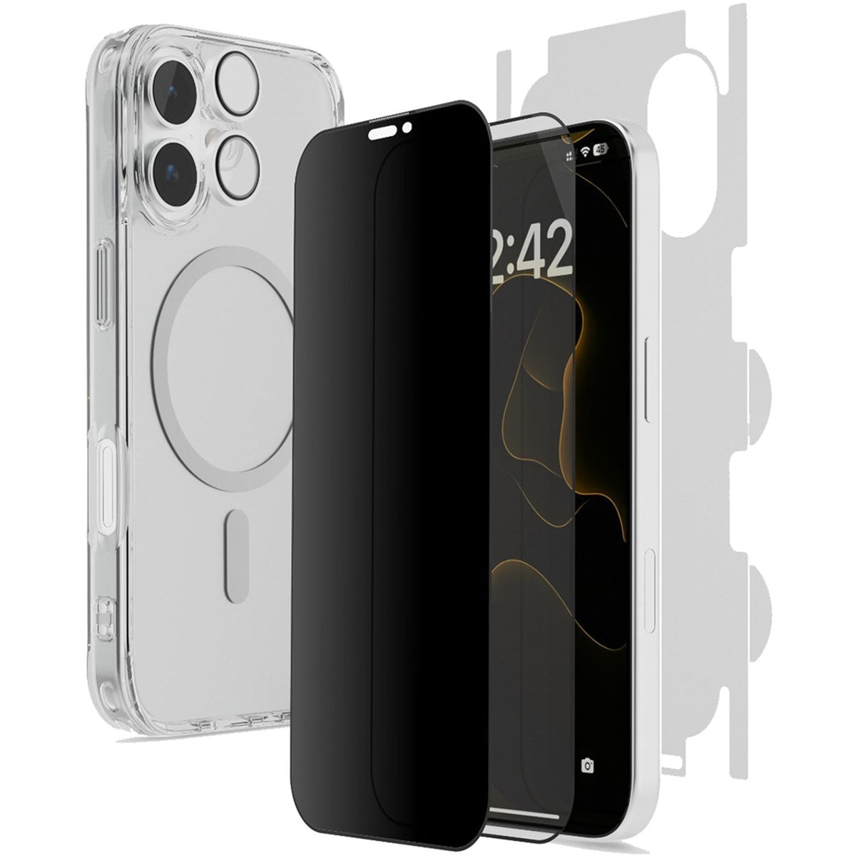 PORODO 5in1. PROTECTION PACK- MAGSAFE SCREEN AND LENS PROTECTOR FOR IPHONE 17