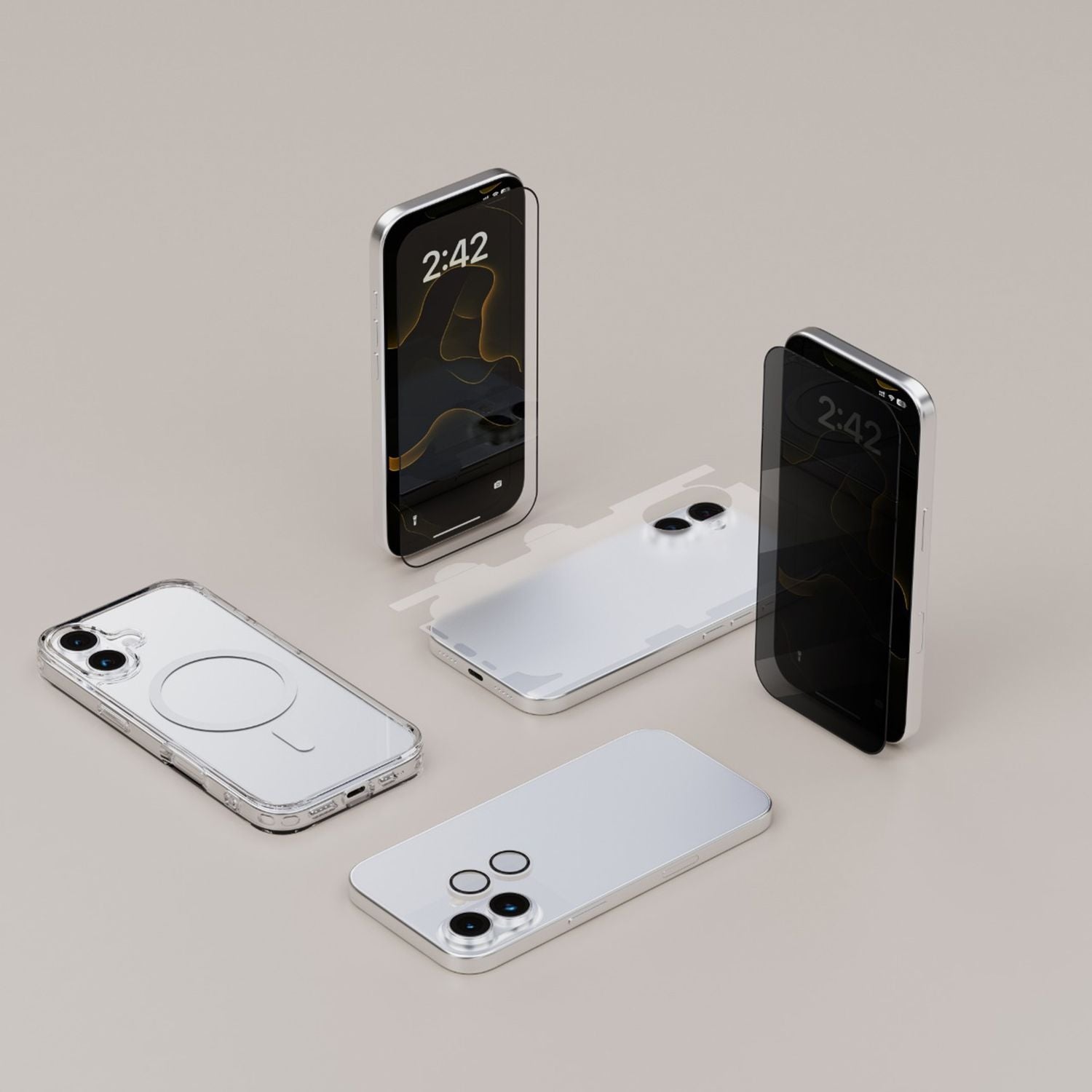 PORODO 5in1. PROTECTION PACK- MAGSAFE SCREEN AND LENS PROTECTOR FOR IPHONE 17