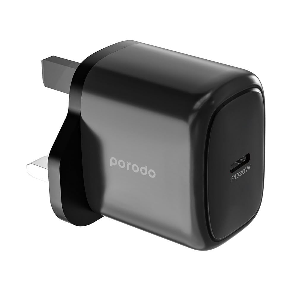 PORODO TELTO PD 20W TYPE-C ADAPTOR WITH 1M C TO C CABLE