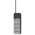 PORODO 7in1 POWER SOCKET WITH UNIVERSAL AC OUTPUT 4C 3M LENGHT