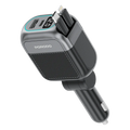 PORODO CAR CHARGER WITH PD 45 W RETRACTABLE TYPE-C &LIGHTENING TOTAL OUTPUT OF 105W