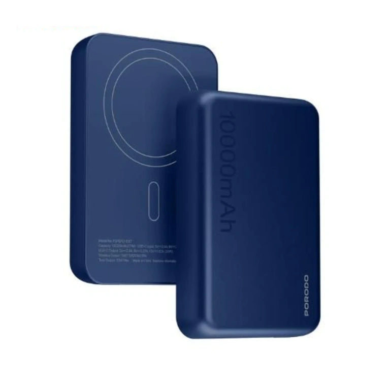 PORODO BLUVORA 15W WIRELESS + PD 20W MAGSAFE POWER BANK 10000MAH-BLUE