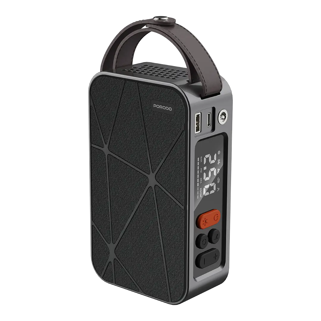 PORODO FLATOR 60W CAR TIRE INFLATOR WITH 4000 MAH BATTERY
