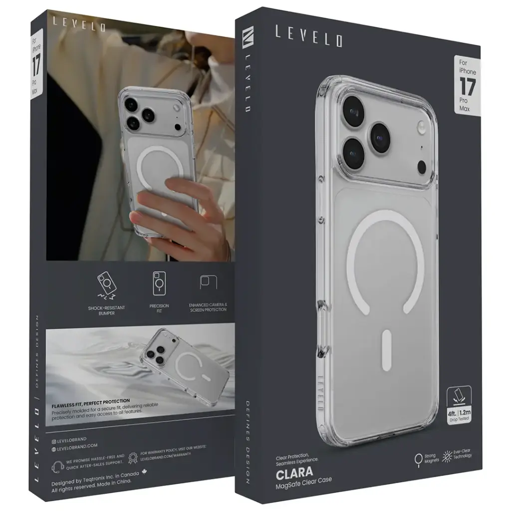 LEVELO CLARA MAGSAFE IPHONE 17 PRO MAX-TRANSPARENT