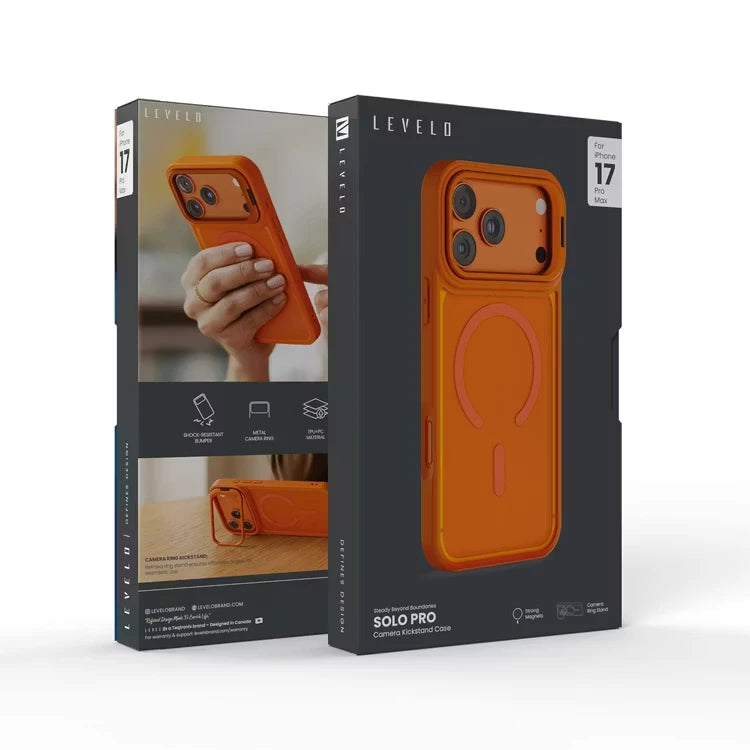 LEVELO SOLO PRO CAMERA KICKSTAND CASE IPHONE 17PRO MAX