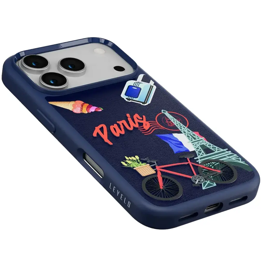 LEVELO CANNES PU LEATHER CASE 17PRO-BLUE