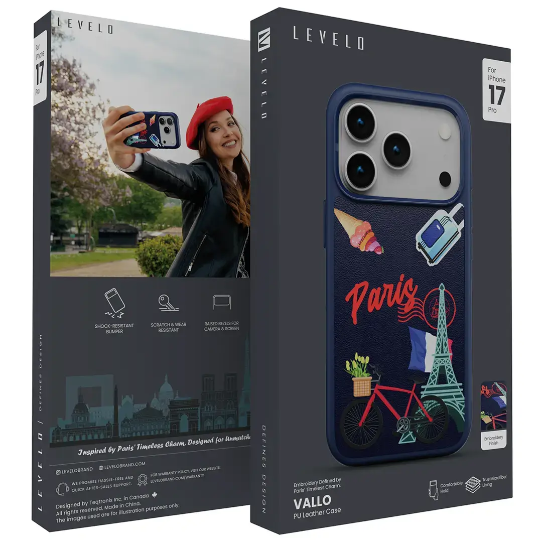 LEVELO CANNES PU LEATHER CASE 17PRO-BLUE