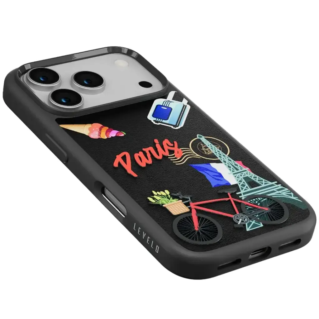 LEVELO CANNES PU LEATHER CASE 17PRO-BLACK