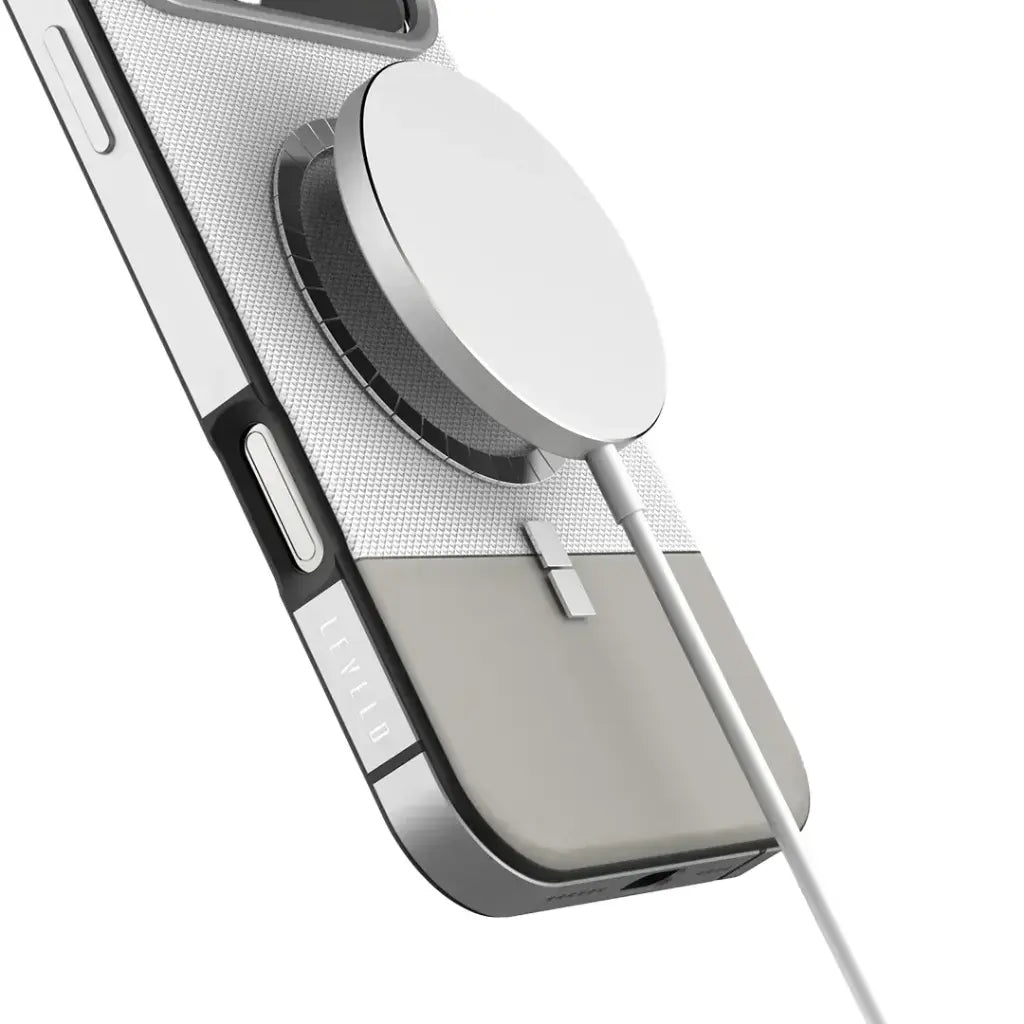 LEVELO CUIR CASE IPHONE 17PRO M-SILVERSTONE