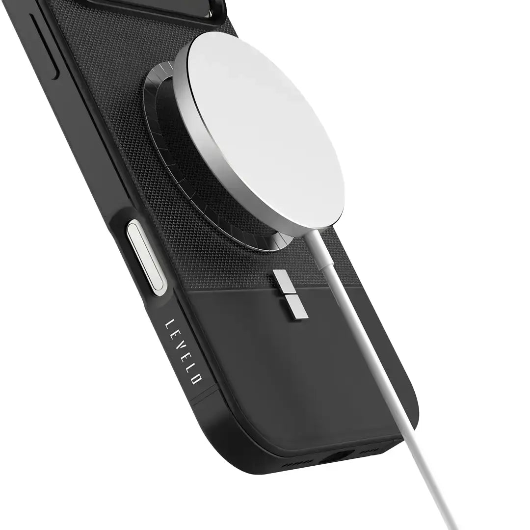 LEVELO CUIR CASE IPHONE 17PRO M-PHANTOM BLACK