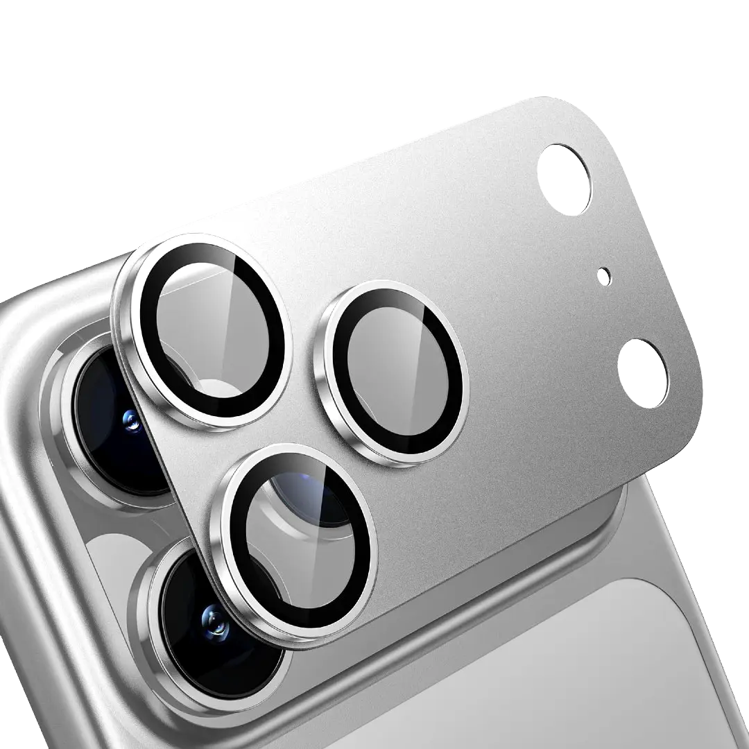 LEVELO TRIO PRO 2in1  CAMERA LENS PROTECTOR WITH DETACHABLE CAMERA PROTECTOR 17PRO-SILVER