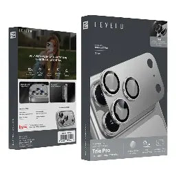 LEVELO TRIO PRO 2in1  CAMERA LENS PROTECTOR WITH DETACHABLE CAMERA PROTECTOR 17PRO-SILVER